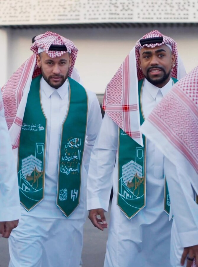 Meet Worldwide Football Superstars wearing Traditional Saudi Attire