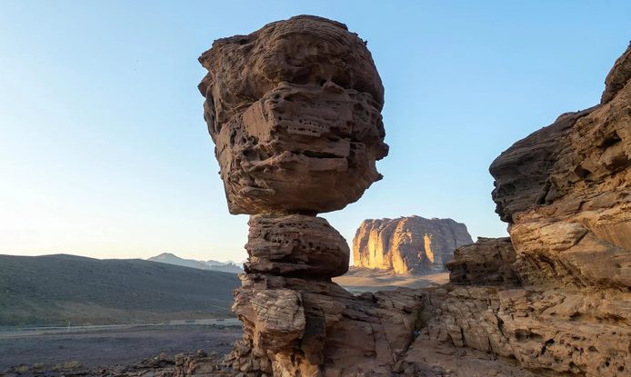 Nature’s Sculptures: Tabuk’s Ancient Narrow-Bottomed Rock Formations
