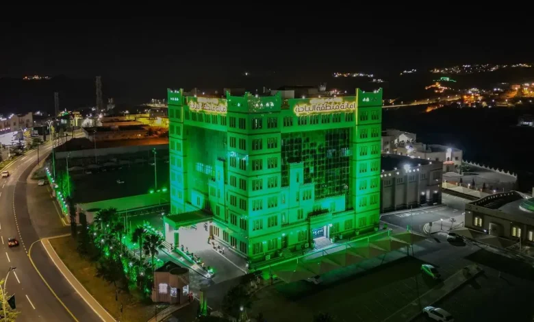 Saudi Founding Day 2026: Al-Baha Glows Green 
